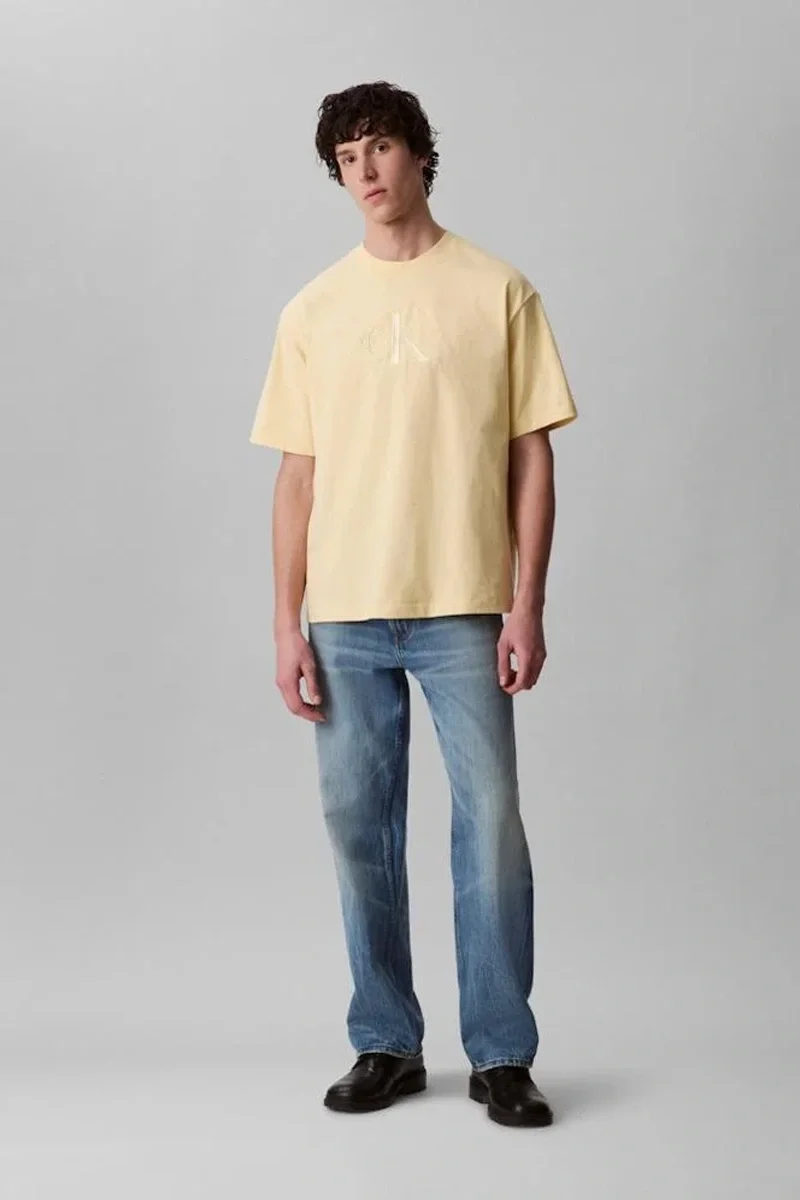 Calvin Klein Jeans Global Erkek Sarı T-shirt LV04RB295G-RM9