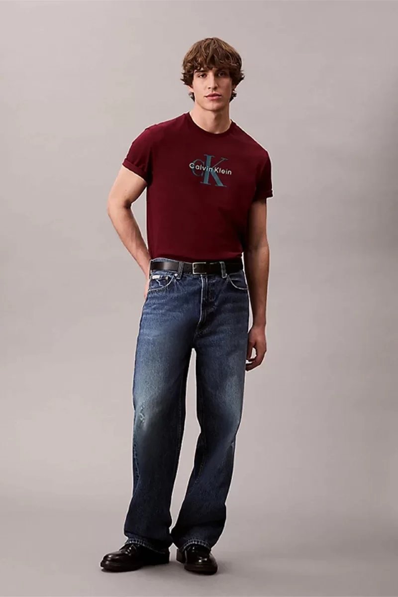 Calvin Klein Jeans Hero Monogram Tee Erkek Kırmızı T-shirt LV04RB862G-VLP