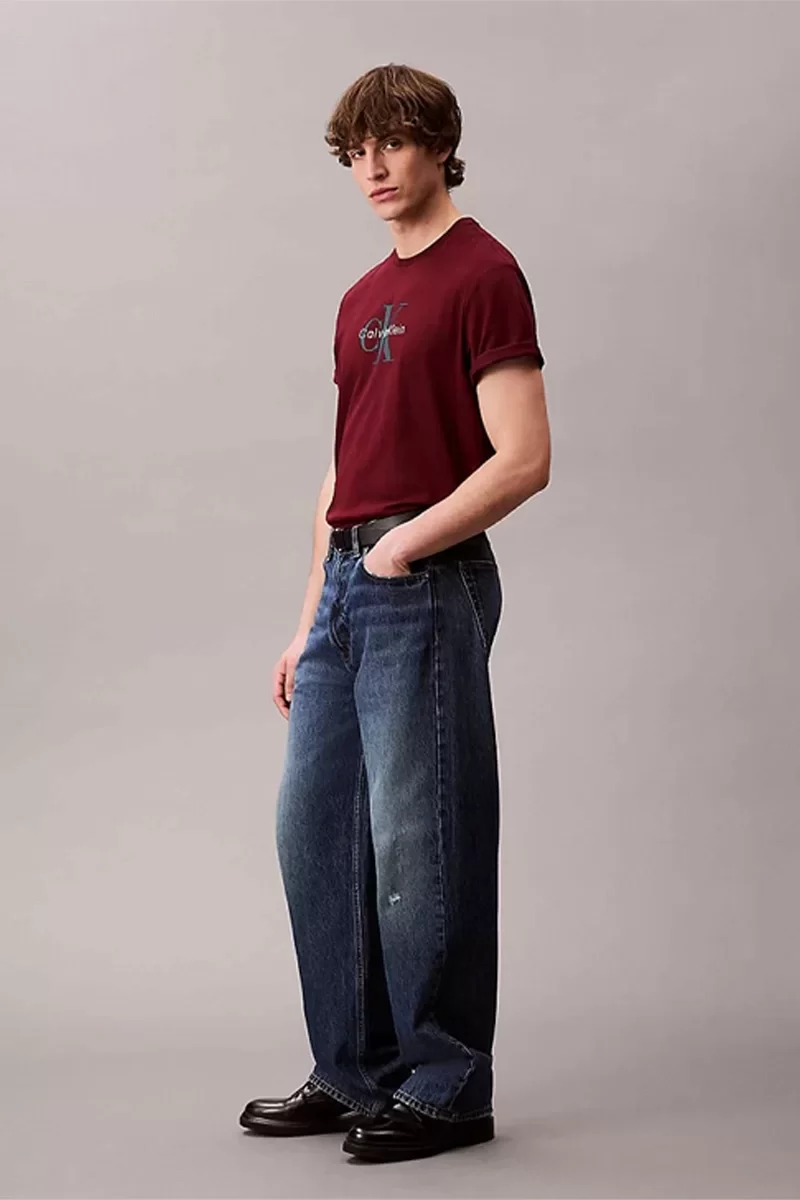 Calvin Klein Jeans Hero Monogram Tee Erkek Kırmızı T-shirt LV04RB862G-VLP