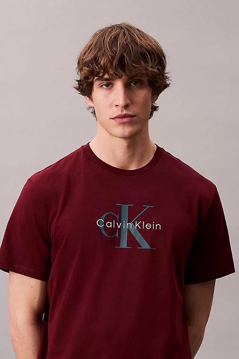 Calvin Klein Jeans Hero Monogram Tee Erkek Kırmızı T-shirt LV04RB862G-VLP