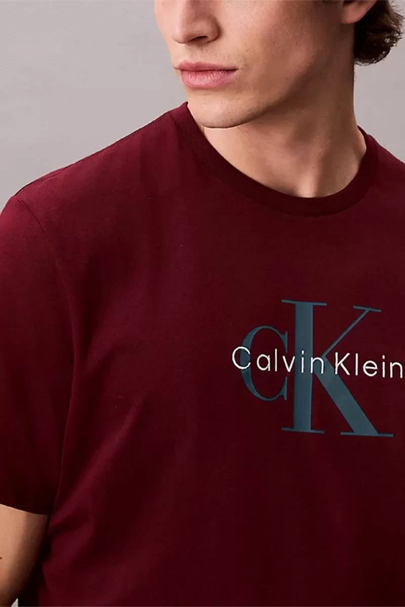 Calvin Klein Jeans Hero Monogram Tee Erkek Kırmızı T-shirt LV04RB862G-VLP