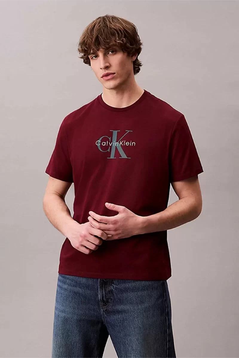 Calvin Klein Jeans Hero Monogram Tee Erkek Kırmızı T-shirt LV04RB862G-VLP