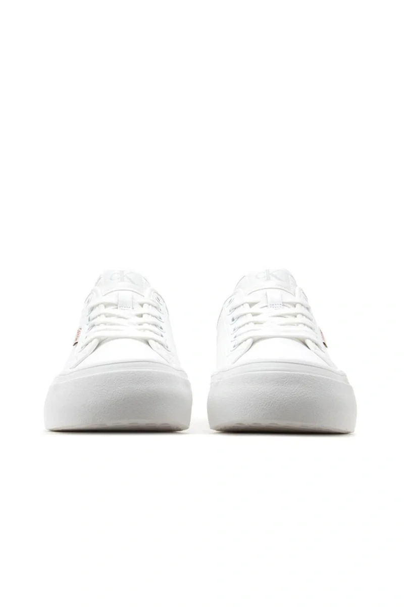 Calvin Klein Kadın Deri Düz Platform Beyaz Sneaker YW0YW01886-YAF
