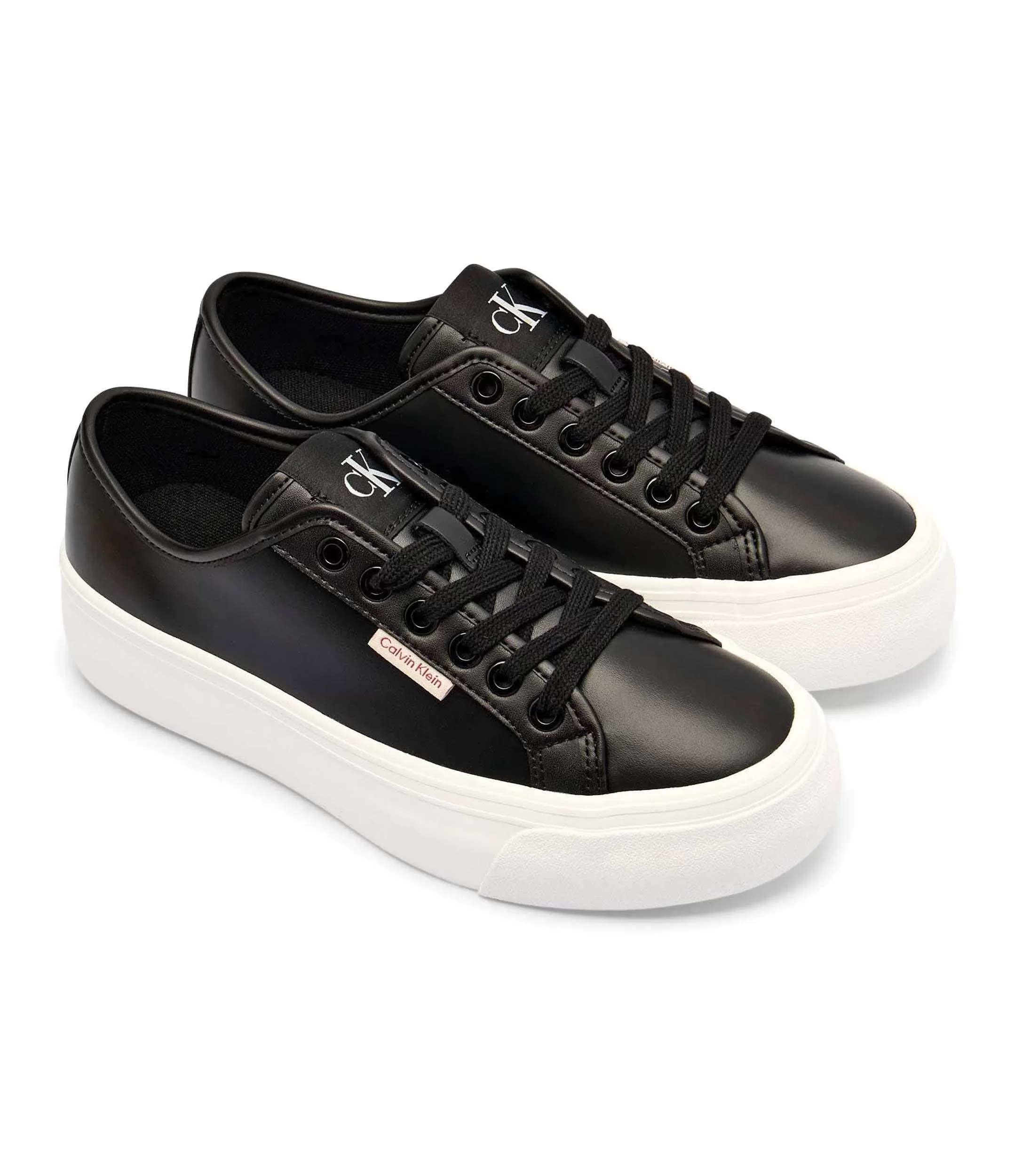 Calvin Klein Jeans Kadın Deri Düz Platform Siyah Sneaker YW0YW01886-BEH