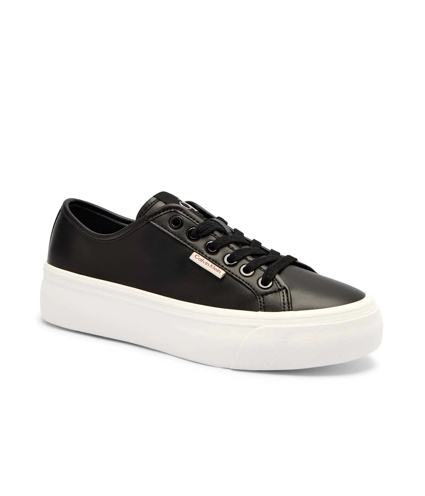 Calvin Klein Jeans Kadın Deri Düz Platform Siyah Sneaker YW0YW01886-BEH