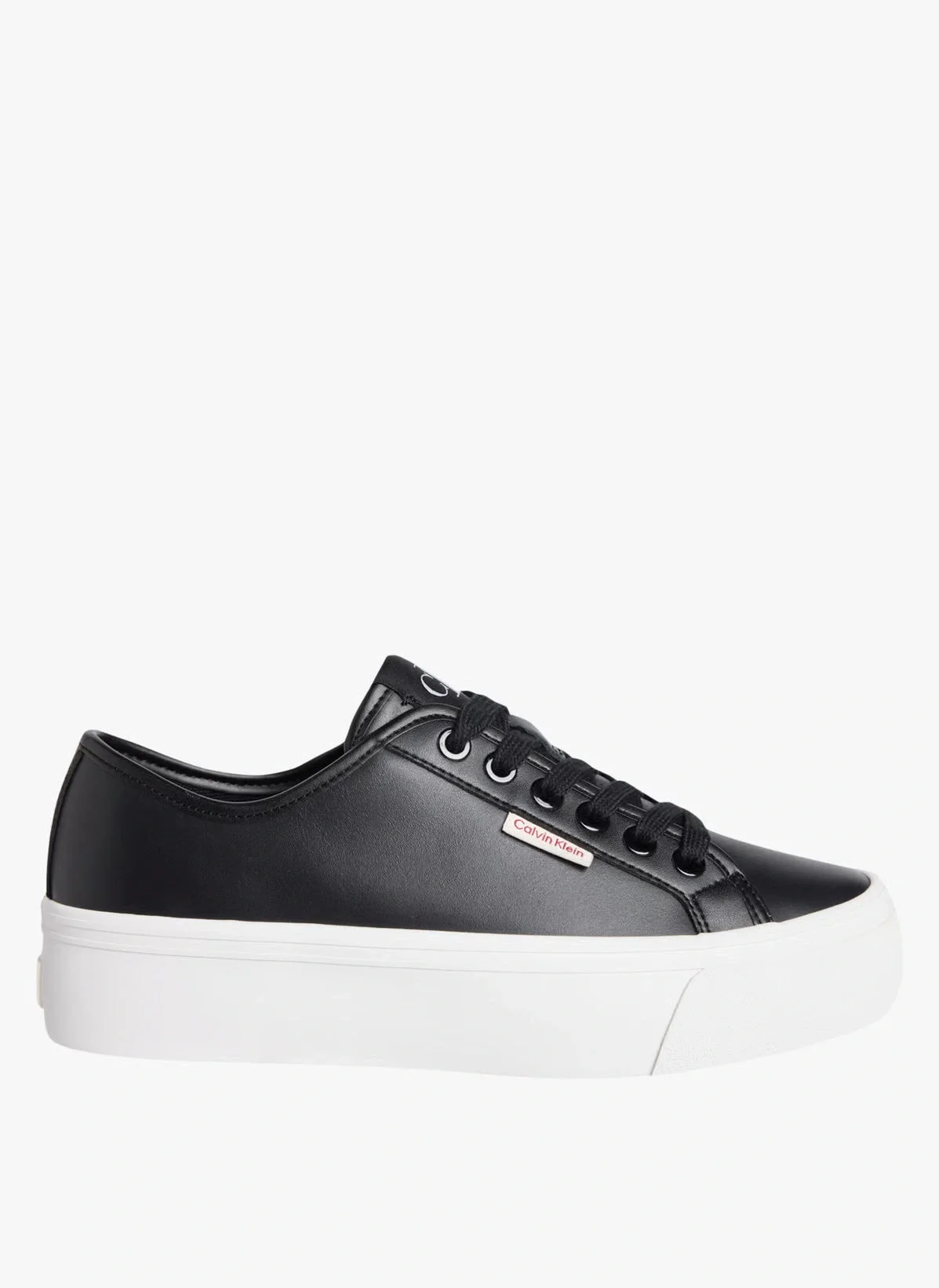 Calvin Klein Jeans Kadın Deri Düz Platform Siyah Sneaker YW0YW01886-BEH