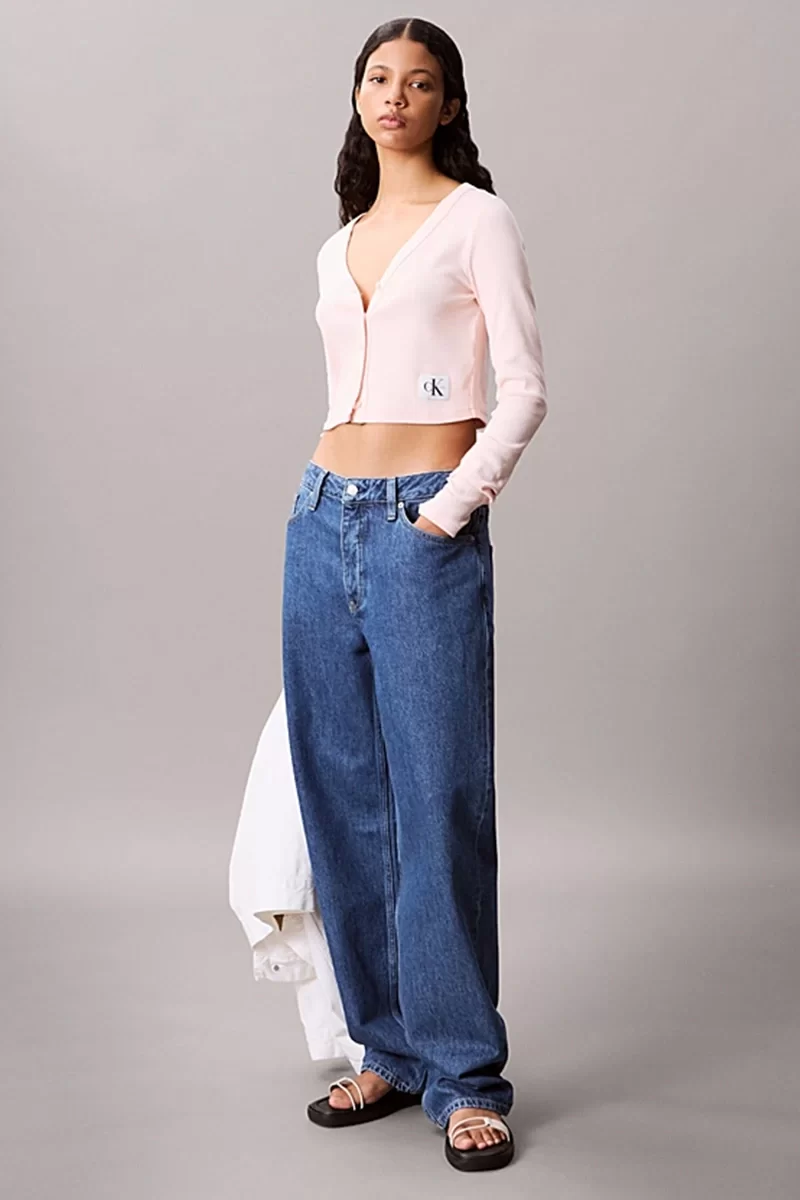 Calvin Klein Jeans Kadın Etiketli Pamuklu Fitilli Pembe Badi LV047C204G-VI7