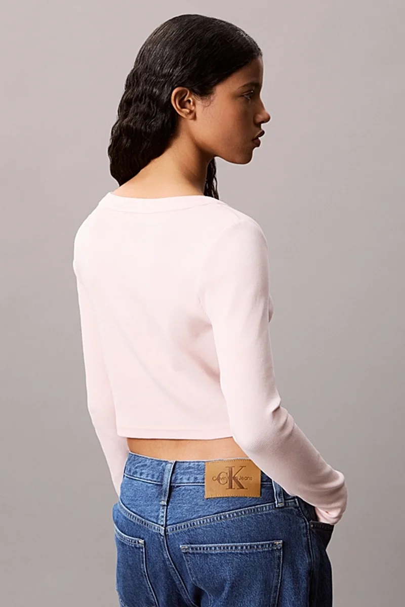 Calvin Klein Jeans Kadın Etiketli Pamuklu Fitilli Pembe Badi LV047C204G-VI7