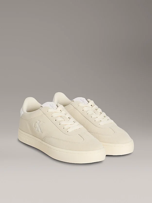 Calvin Klein Jeans Kadın Klasik Bağcıklı Karışık Materyal Bej Sneaker YW0YW01767-AD6