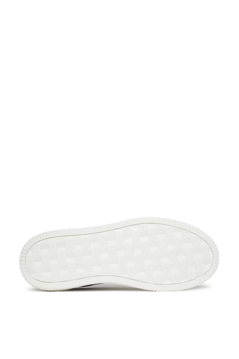 Calvin Klein Jeans Kalın Tabanlı Arma Detaylı Deri Erkek Siyah  Sneaker YM0YM01296-0GM