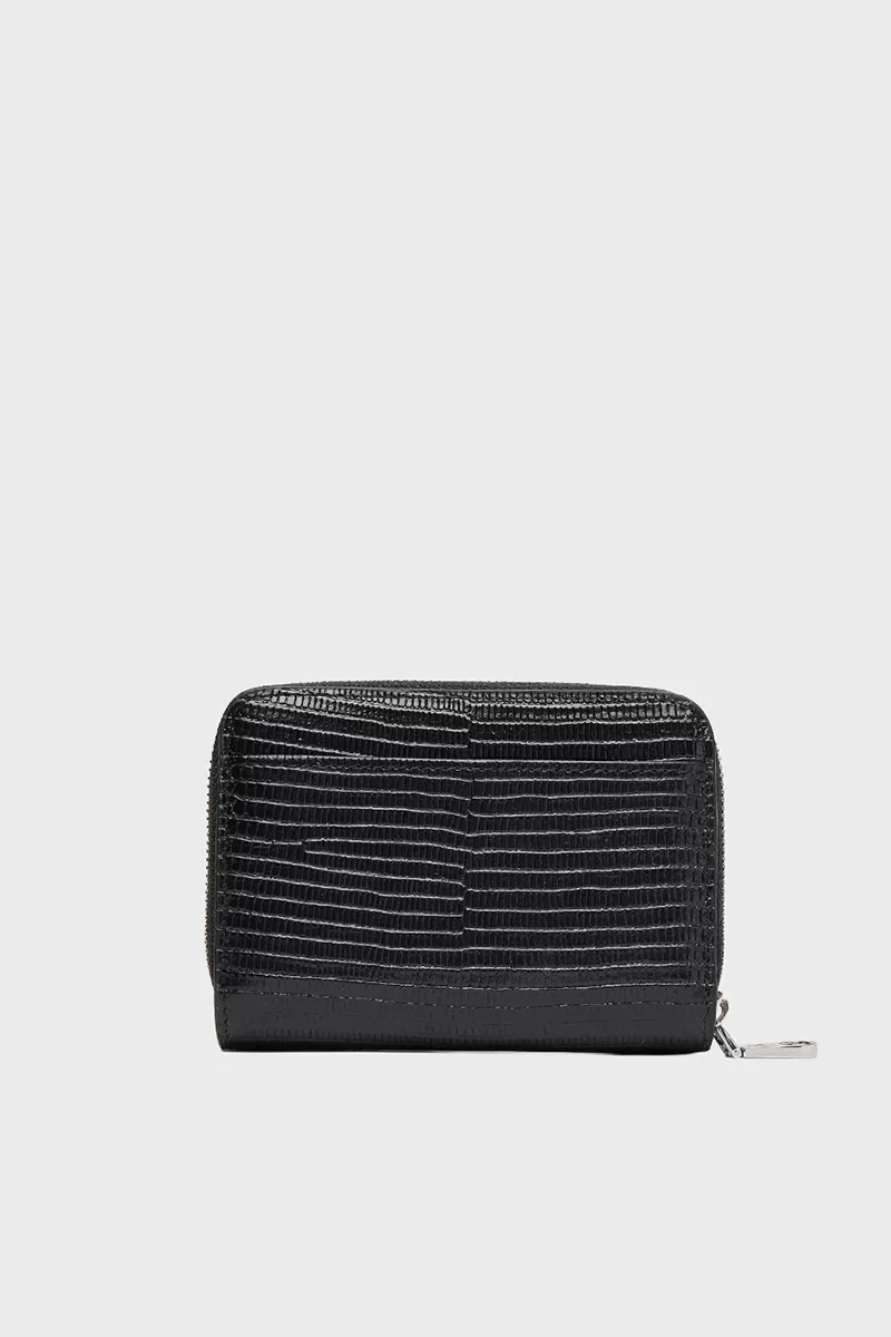 Calvin Klein Jeans Lizard Embossed Leat Kadın Siyah Cüzdan LV04F1067G-UB1