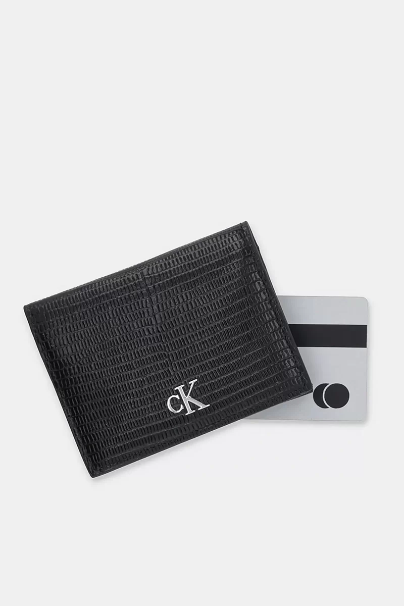 Calvin Klein Jeans Lizard Embossed Leat Kadın Siyah Cüzdan LV04F1068G-UB1
