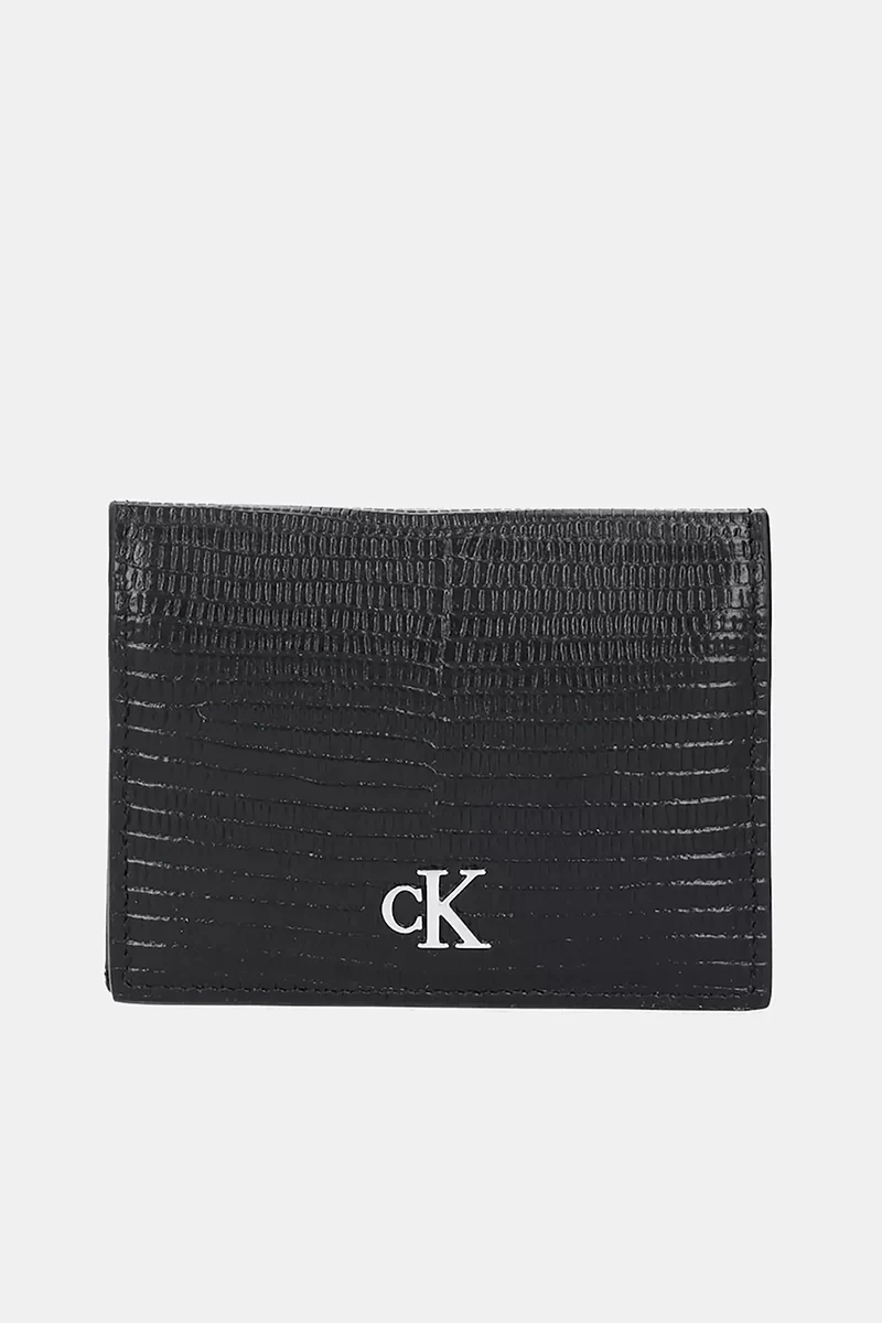 Calvin Klein Jeans Lizard Embossed Leat Kadın Siyah Cüzdan LV04F1068G-UB1