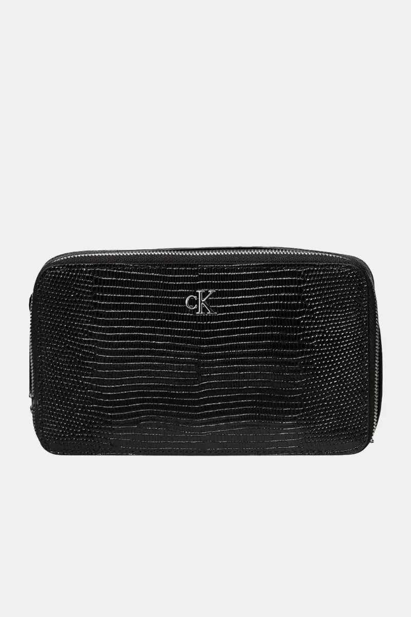 Calvin Klein Jeans Lizard Embossed Leat Kadın Siyah Cüzdan LV04F1071G-UB1