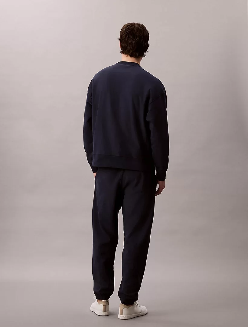 Calvin Klein Jeans PREMIUM TERRY MONOGRAM JOGGER Erkek Mavi Eşofman Altı LV04RC279G-CEF