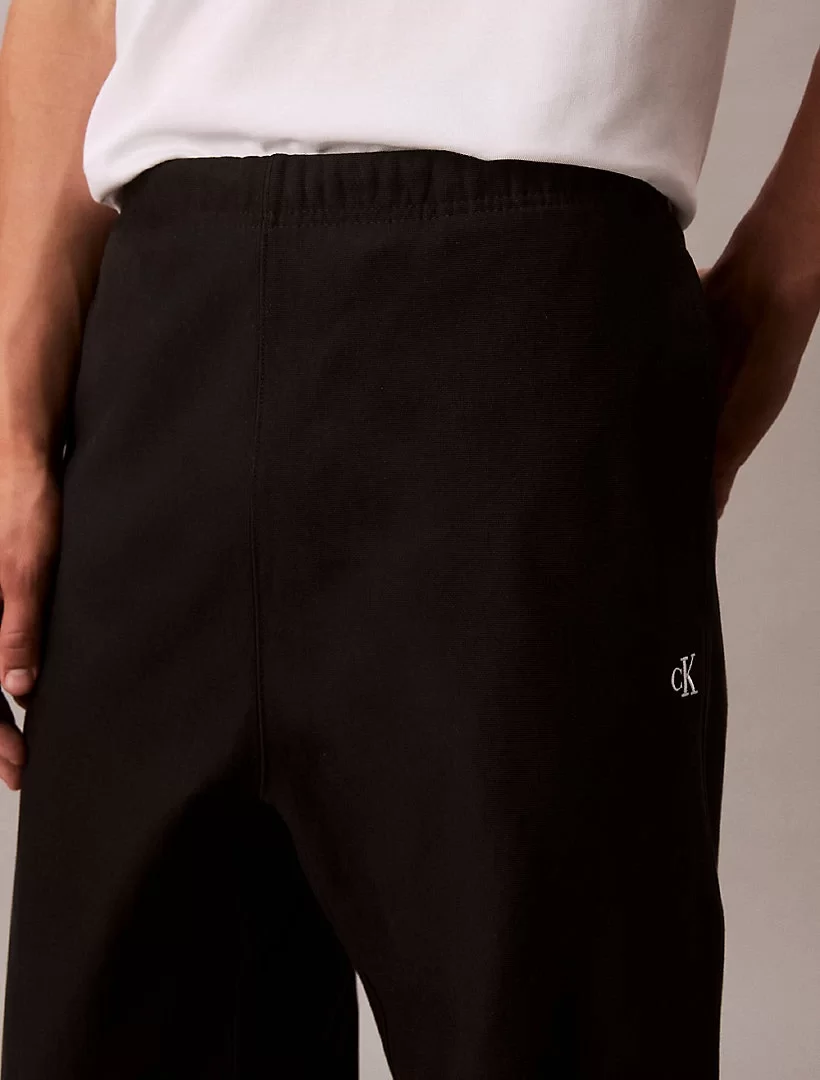 Calvin Klein Jeans PREMIUM TERRY MONOGRAM JOGGER Erkek Siyah Eşofman Altı LV04RC279G-UB1