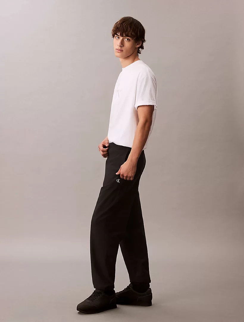 Calvin Klein Jeans PREMIUM TERRY MONOGRAM JOGGER Erkek Siyah Eşofman Altı LV04RC279G-UB1
