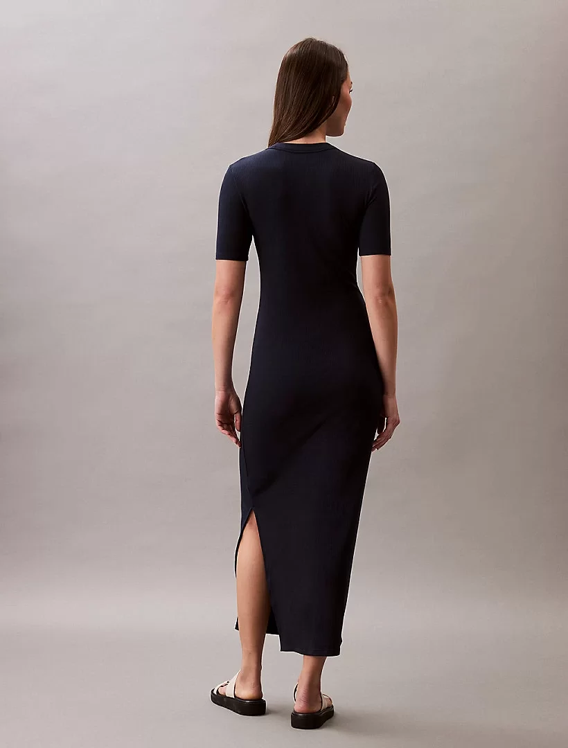 Calvin Klein Jeans Rib Kadın Mavi Elbise LV044C902G-CEF