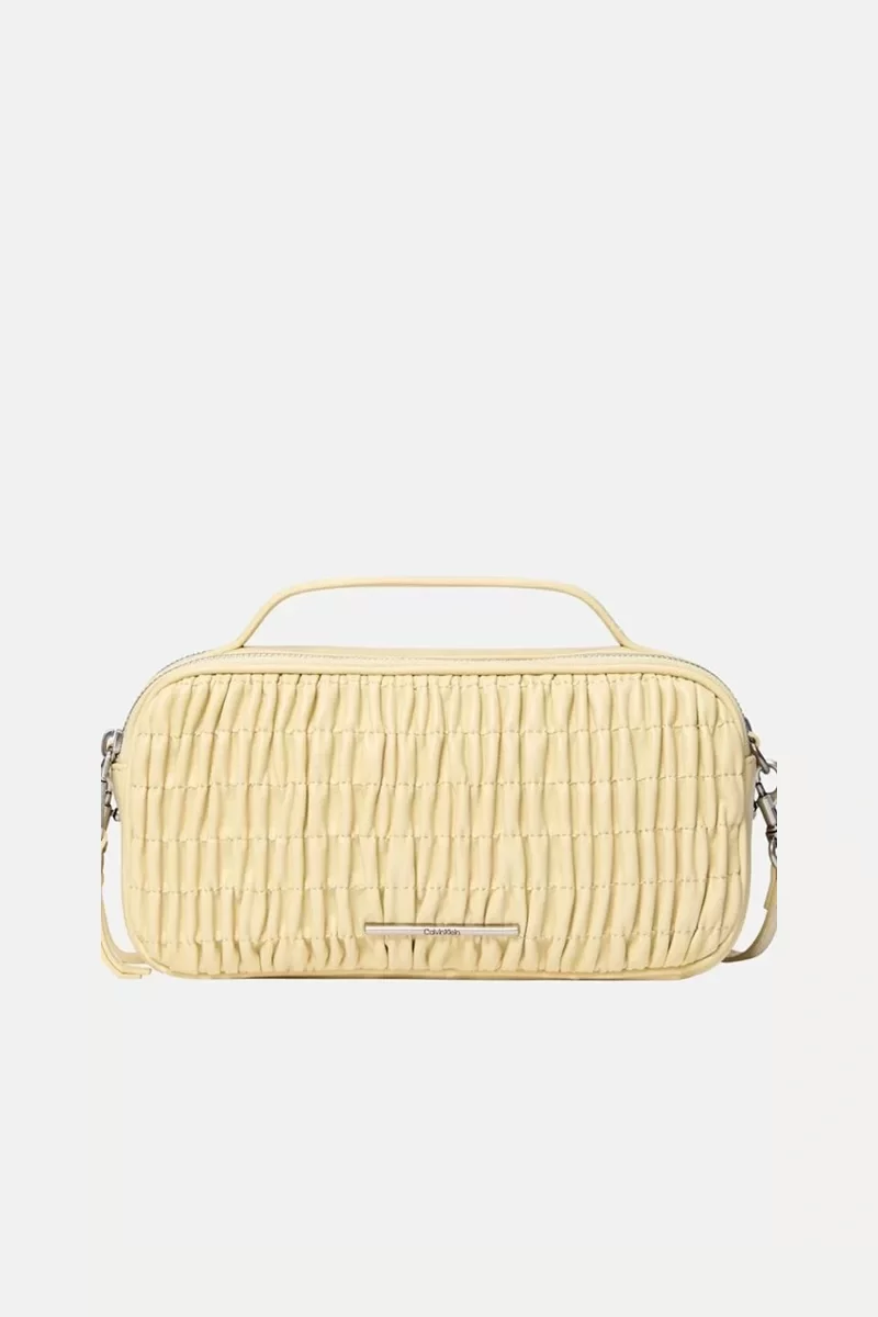 Calvin Klein Jeans RUCHED CROSSBODY CAMERA BAG Kadın Beyaz Çanta LV04K3184G-RM0