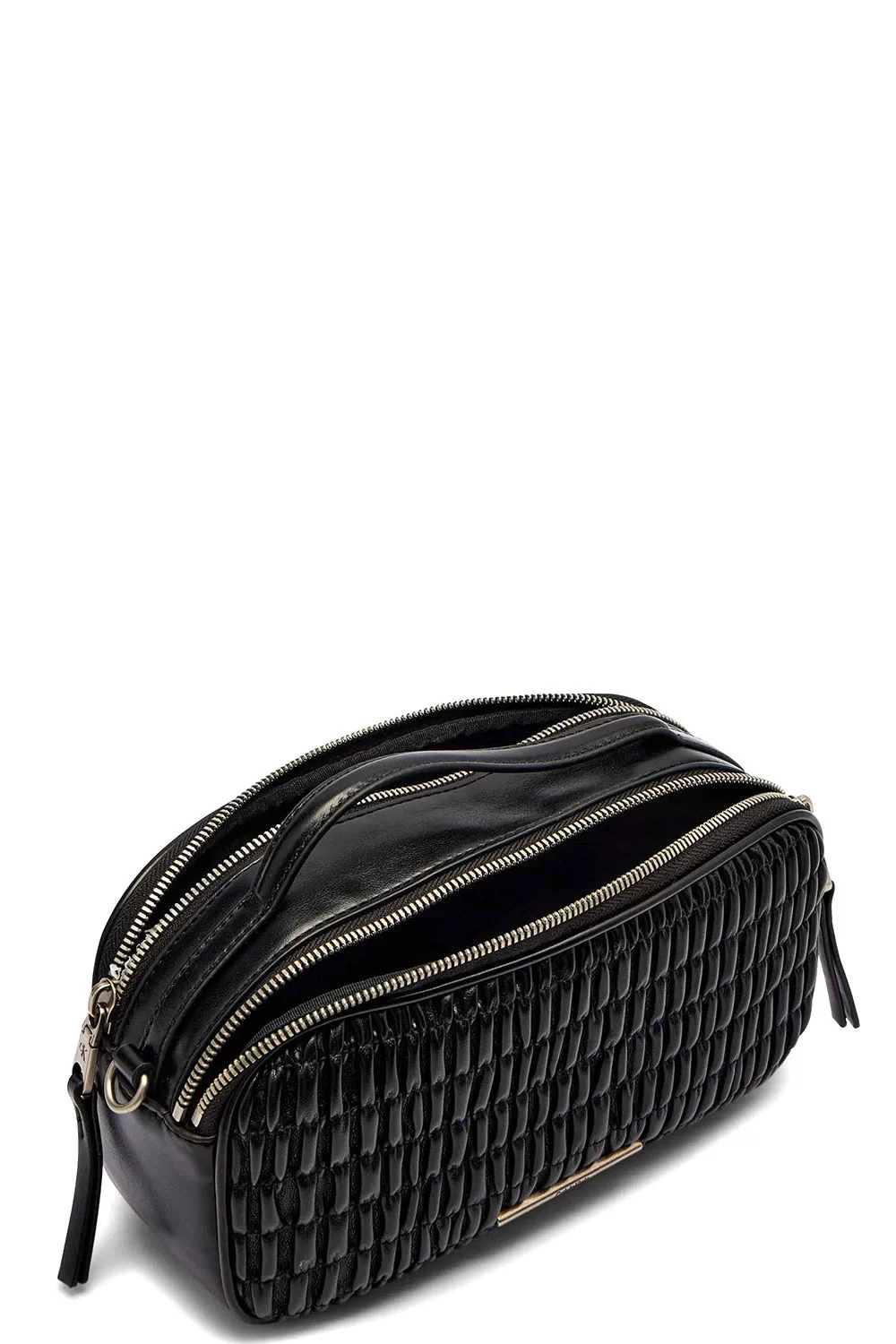 Calvin Klein Jeans RUCHED CROSSBODY CAMERA BAG Kadın Siyah Çanta LV04K3184G-UB1