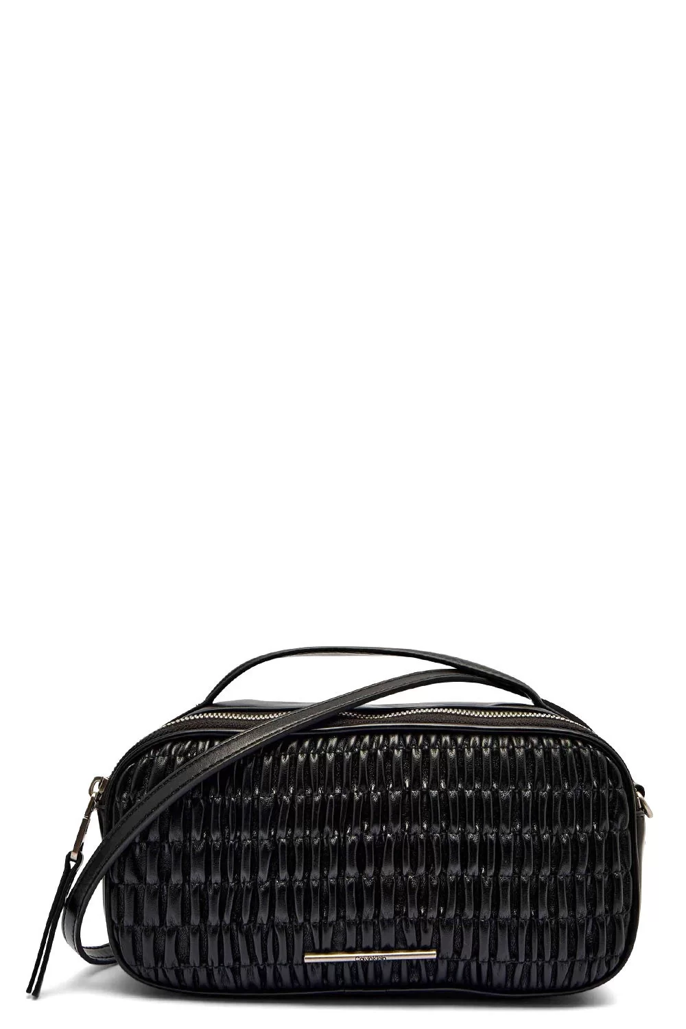 Calvin Klein Jeans RUCHED CROSSBODY CAMERA BAG Kadın Siyah Çanta LV04K3184G-UB1