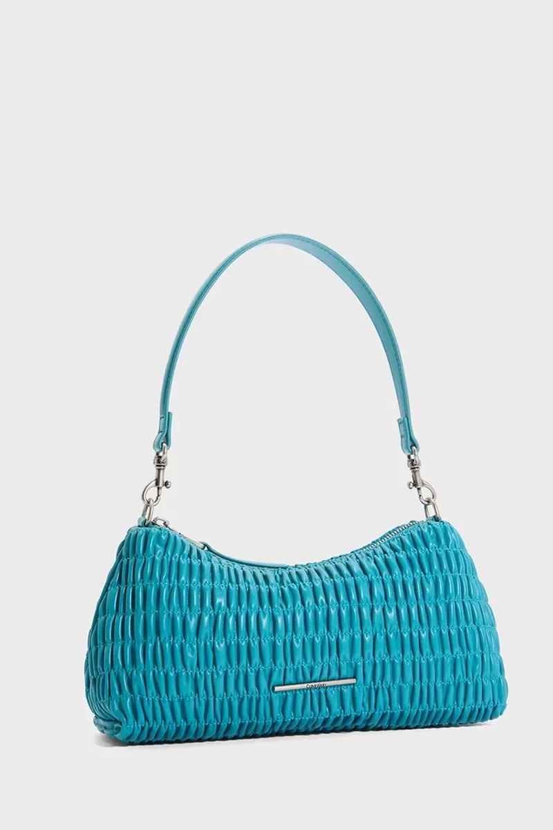Calvin Klein Jeans RUCHED DROP SHOULDER BAG Kadın Yeşil Omuz Çantası LV04K3088G-XT6