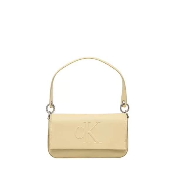 Calvin Klein Jeans SCULPTED FLAP SHOULDER POUCH25 Kadın Beyaz Omuz Çantası LV04K3148G-RM0