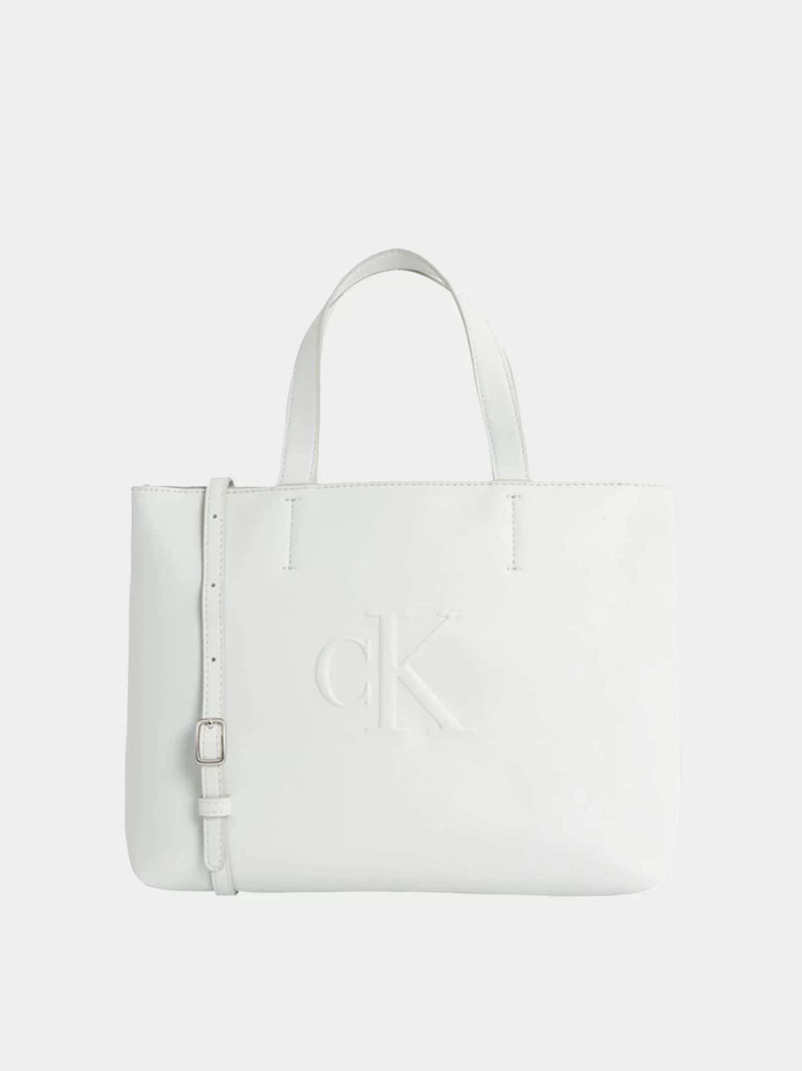 Calvin Klein Jeans SCULPTED MINI EW TOTE Kadın Beyaz Çanta LV04K3111G-RM0