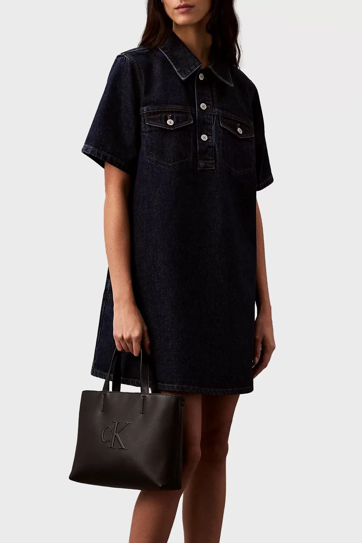 Calvin Klein Jeans SCULPTED MINI EW TOTE Kadın Siyah Çanta LV04K3111G-UB1