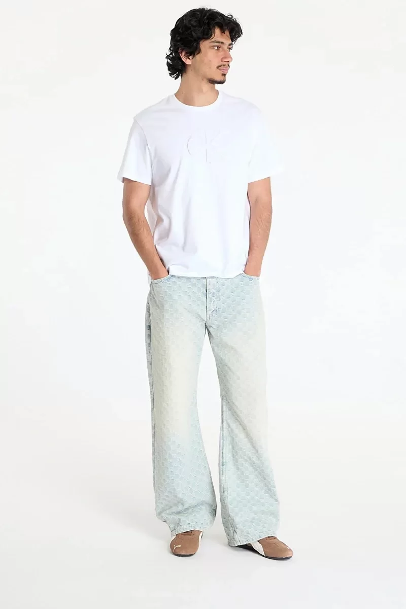 Calvin Klein Jeans Ss Graphic Tee Erkek Beyaz T-shirt  LV04RC824G-YAA