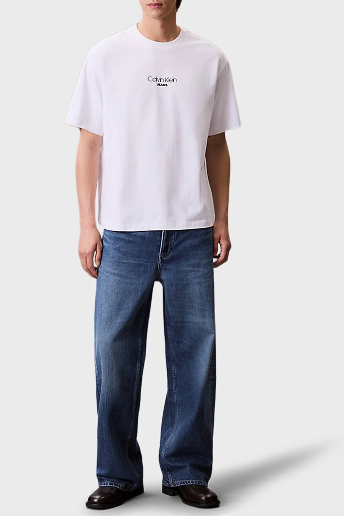 Calvin Klein Jeans Ss Graphic Tee Erkek Beyaz T-shirt LV04RC851G-YAA