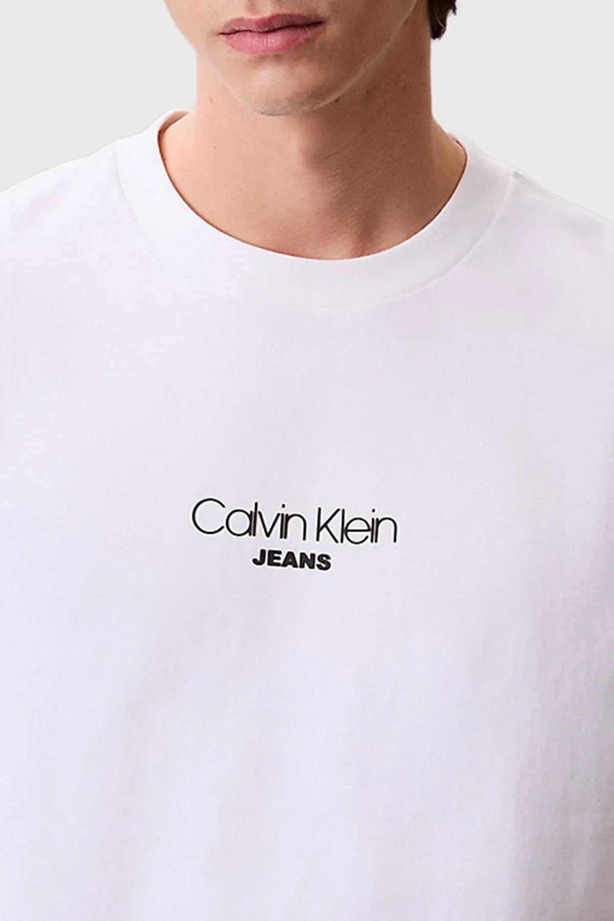 Calvin Klein Jeans Ss Graphic Tee Erkek Beyaz T-shirt LV04RC851G-YAA