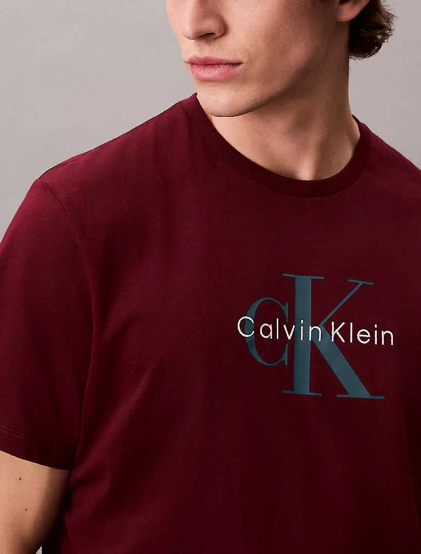 Calvin Klein Jeans SS Hero Monologo Tee 20s Erkek Kırmızı T-shirt LV04RB862G-VLP