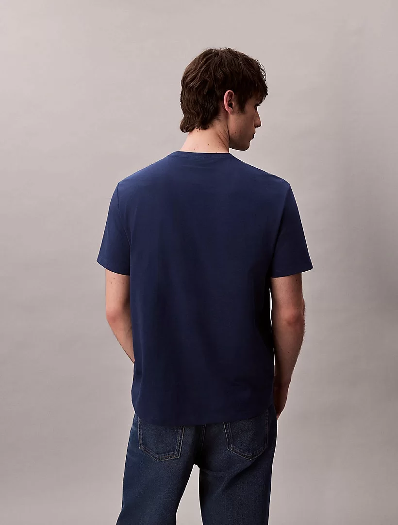 Calvin Klein Jeans SS Hero Monologo Tee 20s Erkek Mavi T-shirt LV04RB862G-C3I