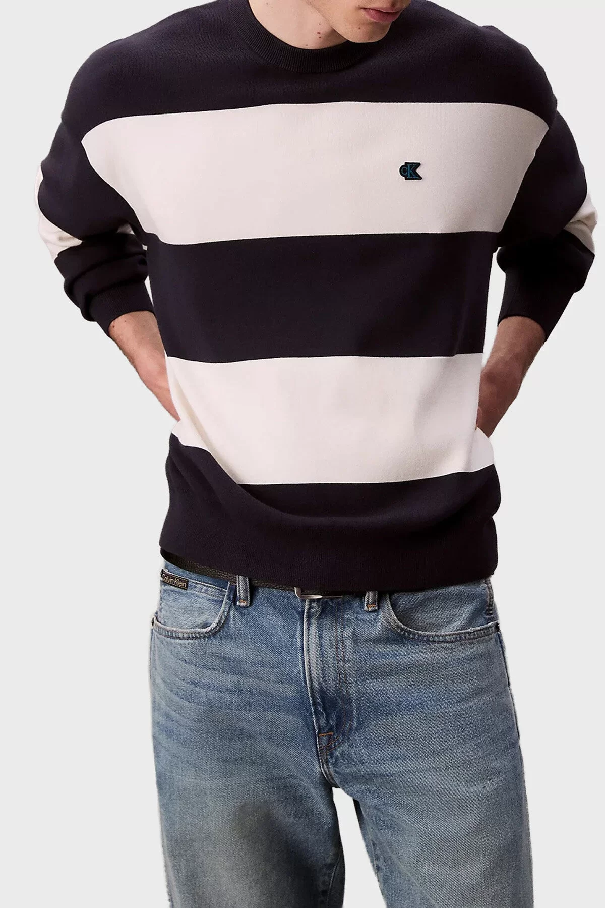 Calvin Klein Jeans Tech Knit Erkek Mavi Sweatshirts LV04RC304G-CHW