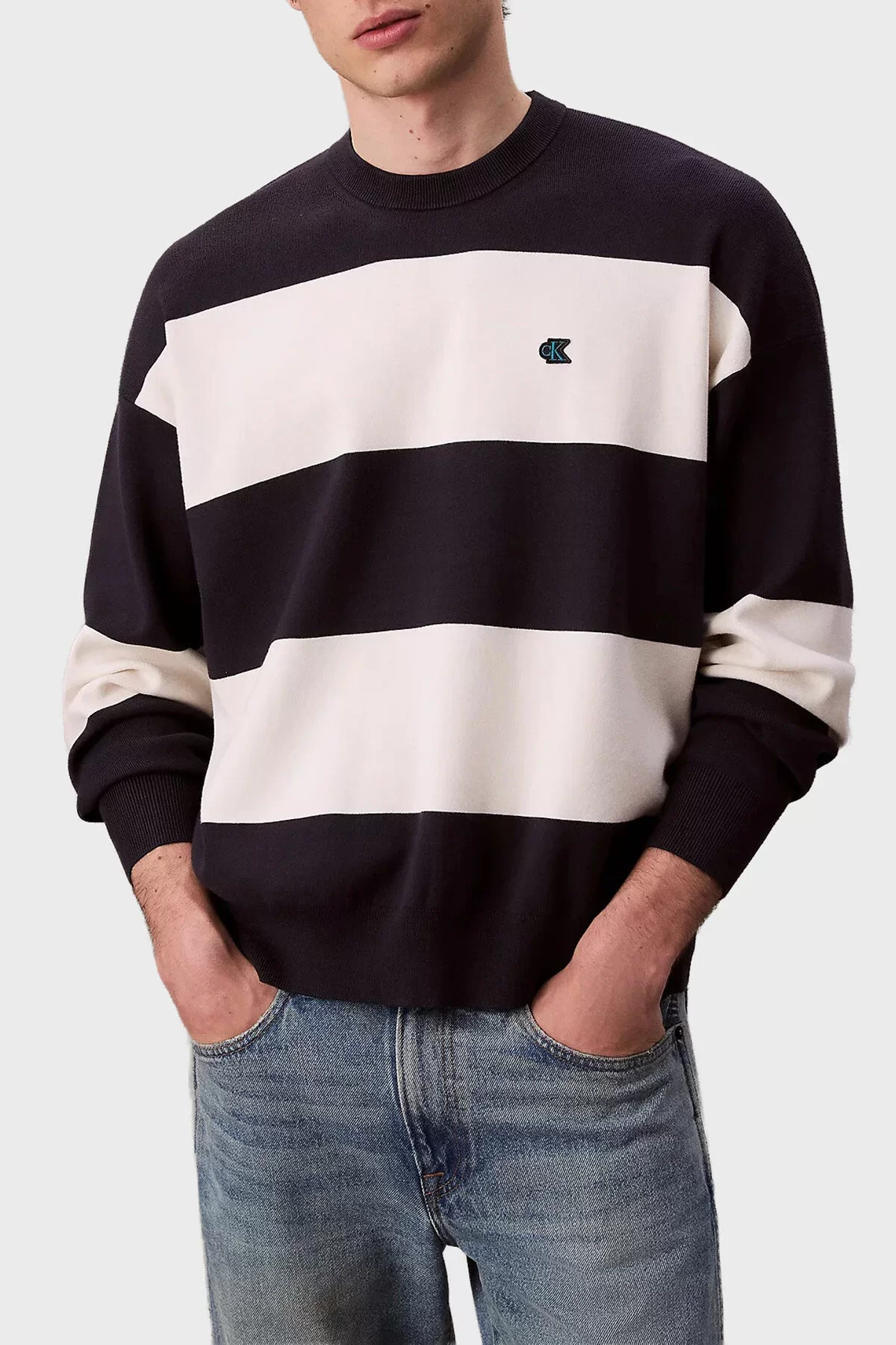 Calvin Klein Jeans Tech Knit Erkek Mavi Sweatshirts LV04RC304G-CHW
