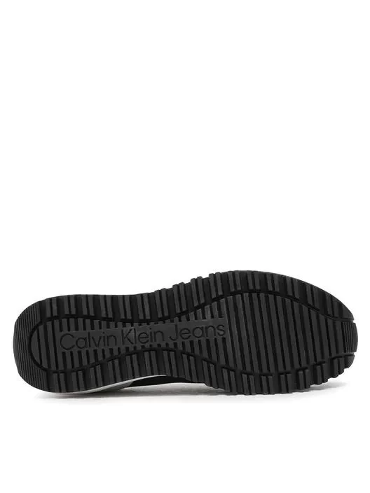 Calvin Klein Jeans Toothy Runner Bağcıklı İncili Karışık Materyal Kadın Siyah Sneaker YW0YW01100-BEH