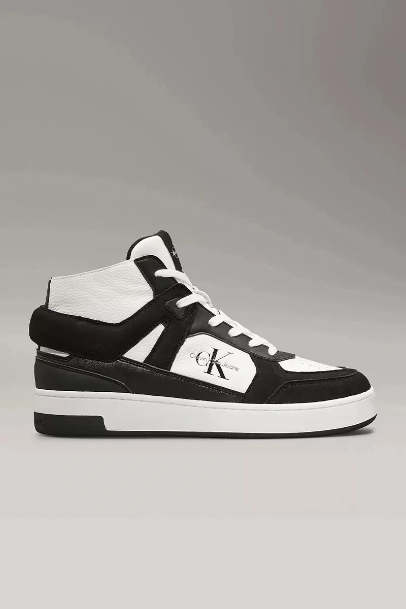 CK Jeans BASKET CUPSOLE MID ML MIX Kadın Siyah Sneaker YW0YW01578-0GM