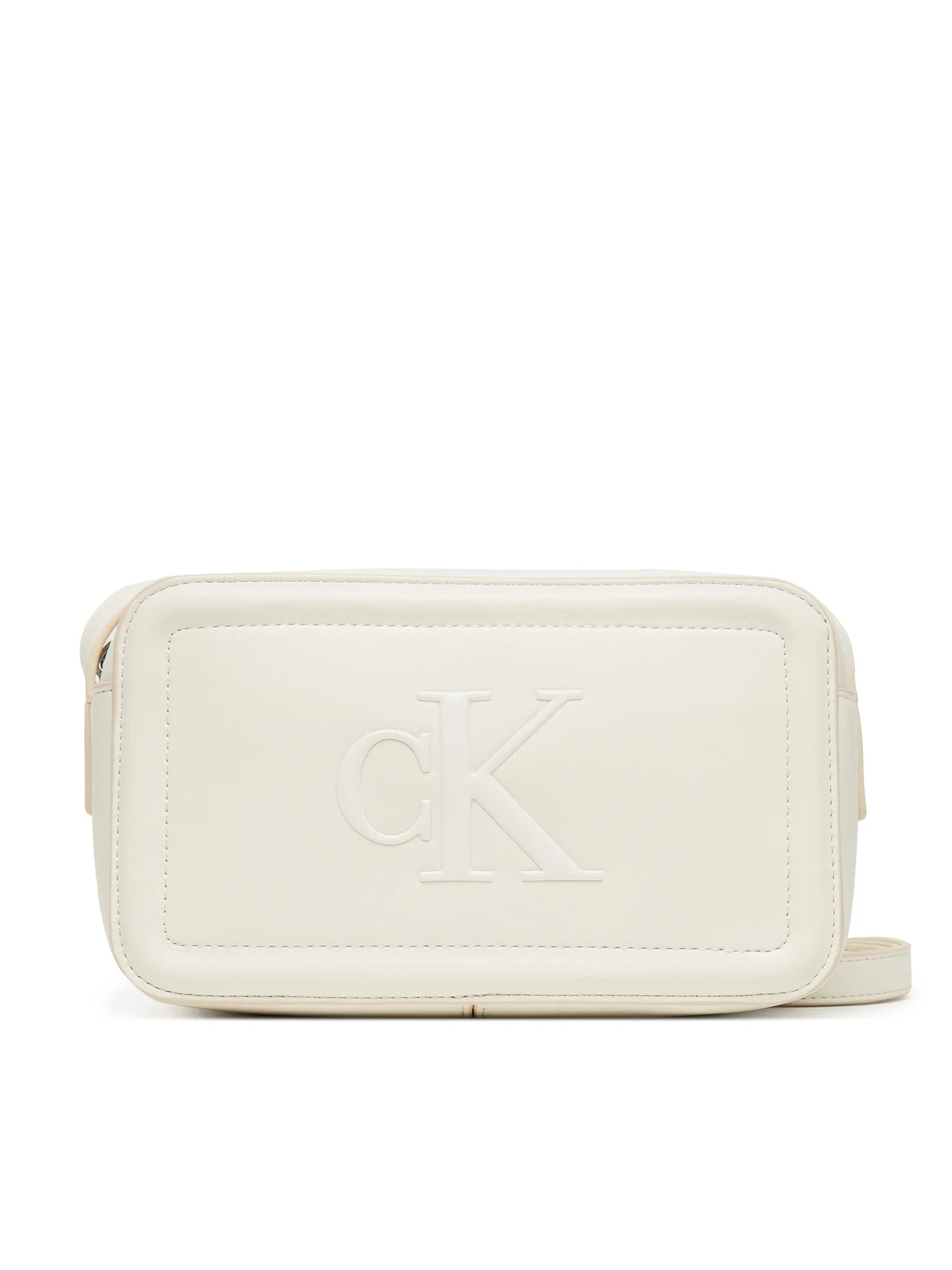 Calvin Klein Kadın Bold CK Logolu Beyaz  Kamera Çanta LV04F3220G-FUP