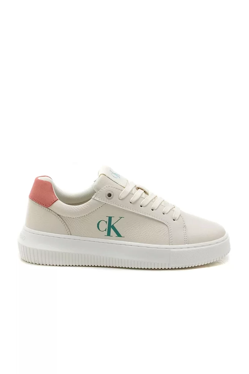 Calvin Klein  Kadın Chunky Taban CK Logo Beyaz Sneaker