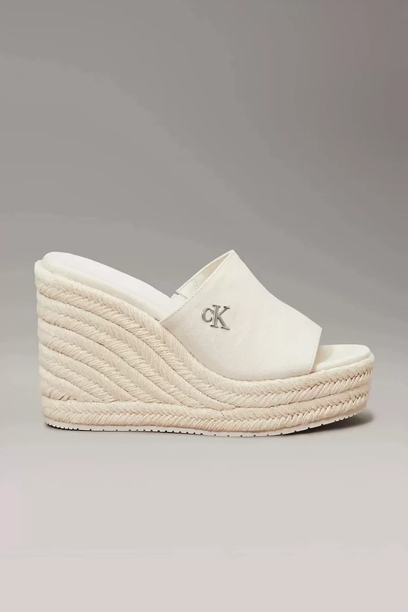 Calvin Klein WEDGE ROPE SLIDE MG Kadın  Terlik YW0YW01699-AEO