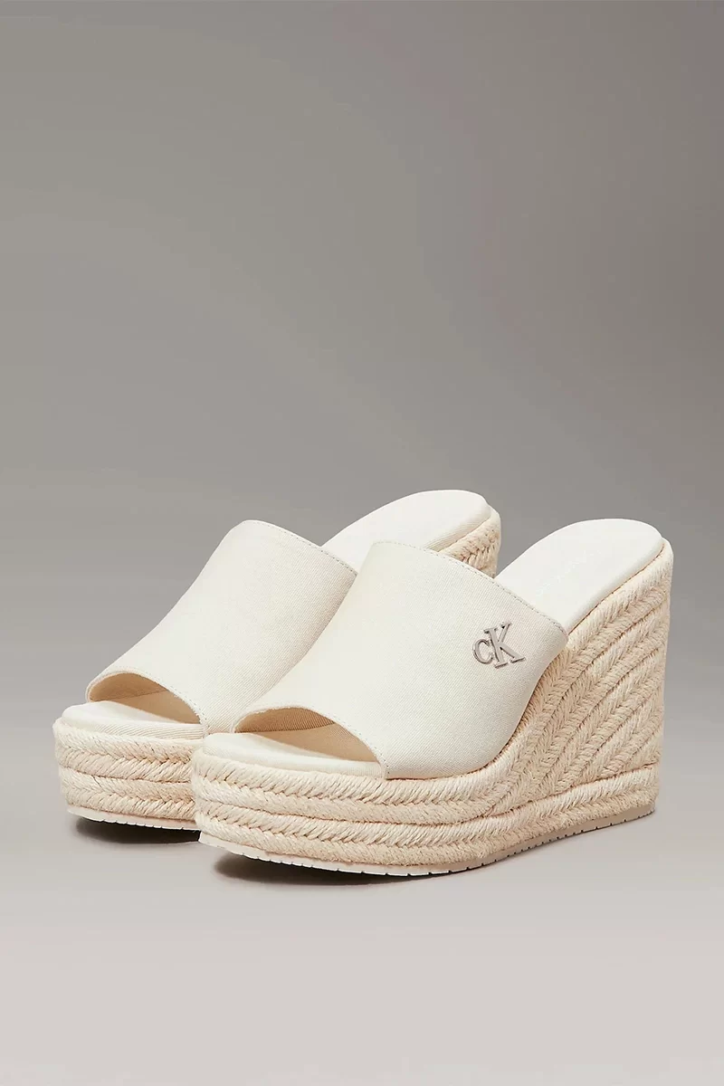 Calvin Klein WEDGE ROPE SLIDE MG Kadın  Terlik YW0YW01699-AEO