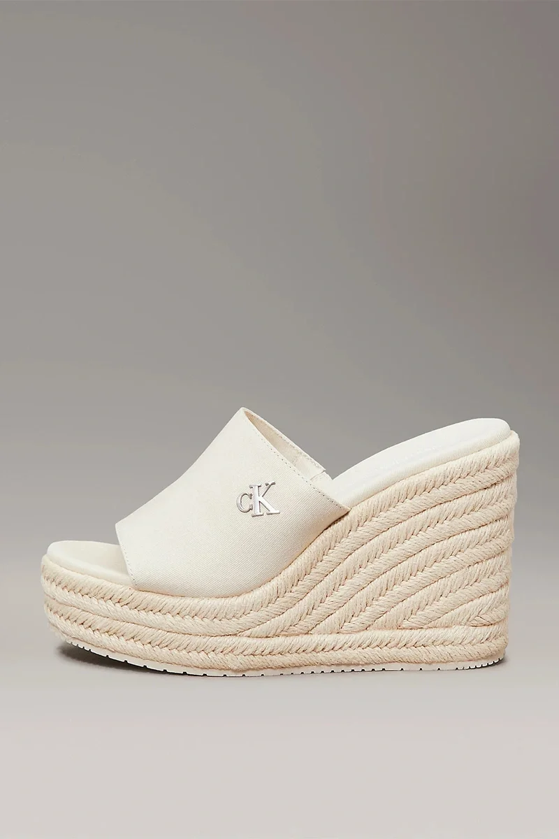 Calvin Klein WEDGE ROPE SLIDE MG Kadın  Terlik YW0YW01699-AEO