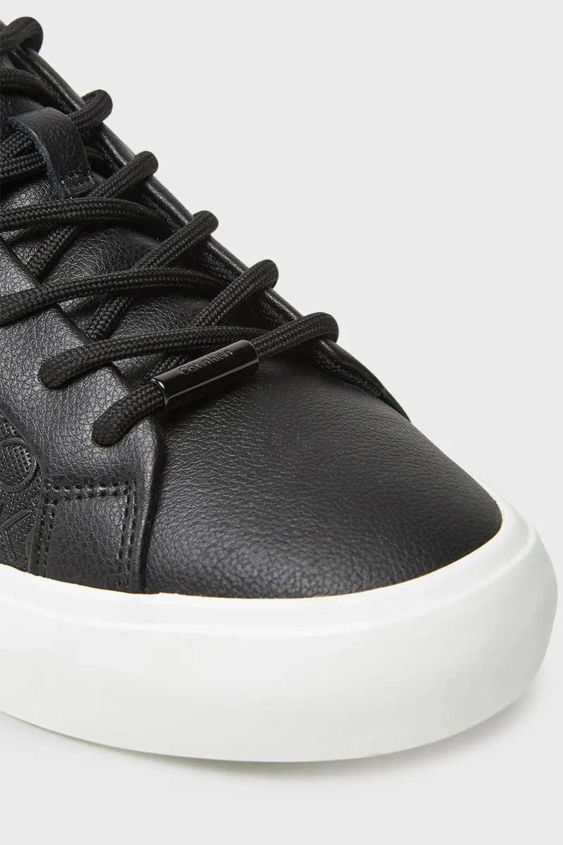 Calvin Klein Kadın Monokrom Vulkanize Bağcıklı Siyah Sneaker HW0HW02573-BEH