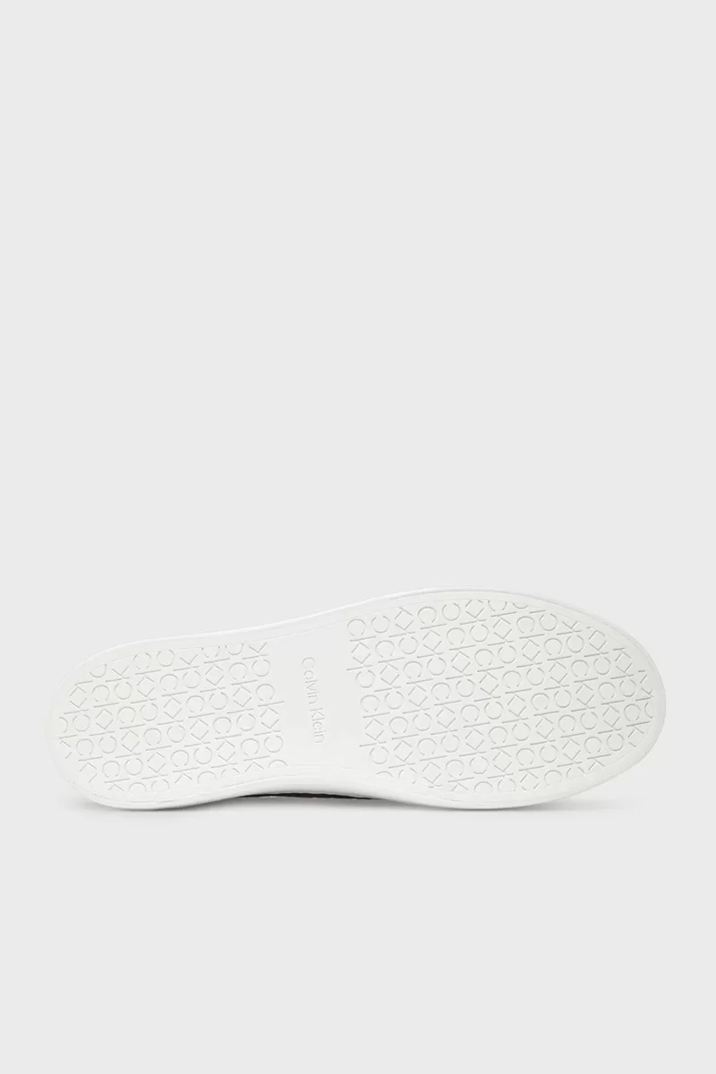 Calvin Klein Kadın Monokrom Vulkanize Bağcıklı Siyah Sneaker HW0HW02573-BEH