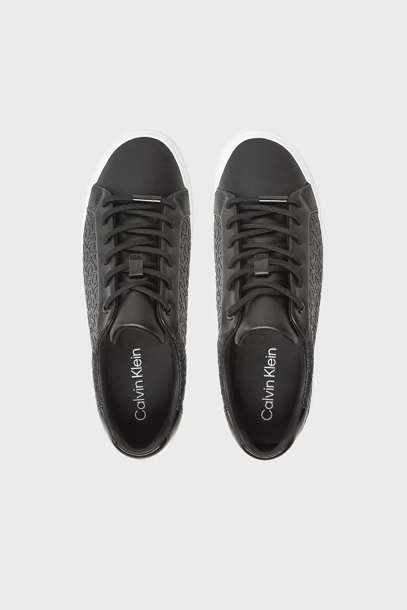 Calvin Klein Kadın Monokrom Vulkanize Bağcıklı Siyah Sneaker HW0HW02573-BEH