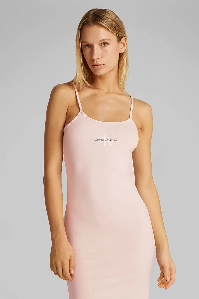 CK Jeans MONOLOGO STRAPPY DRESS Kadın  Elbise J20J223420-TGE