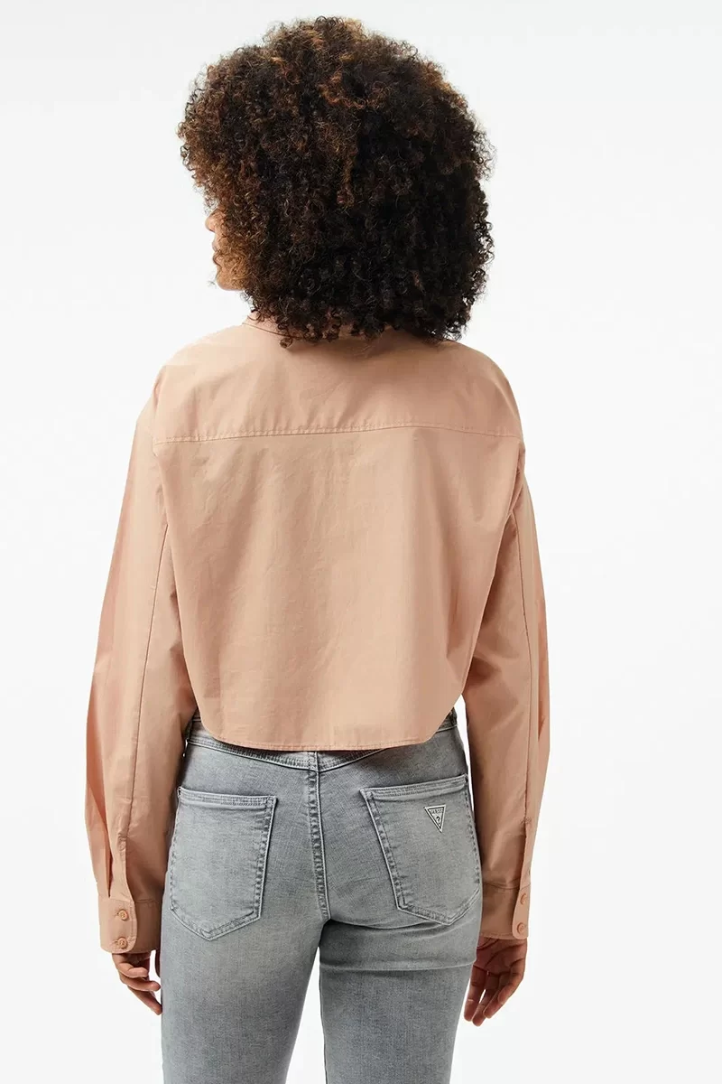 CK Jeans WOVEN LABEL CROPPED SHIRT Kadın  Gömlek J20J225078-TGW