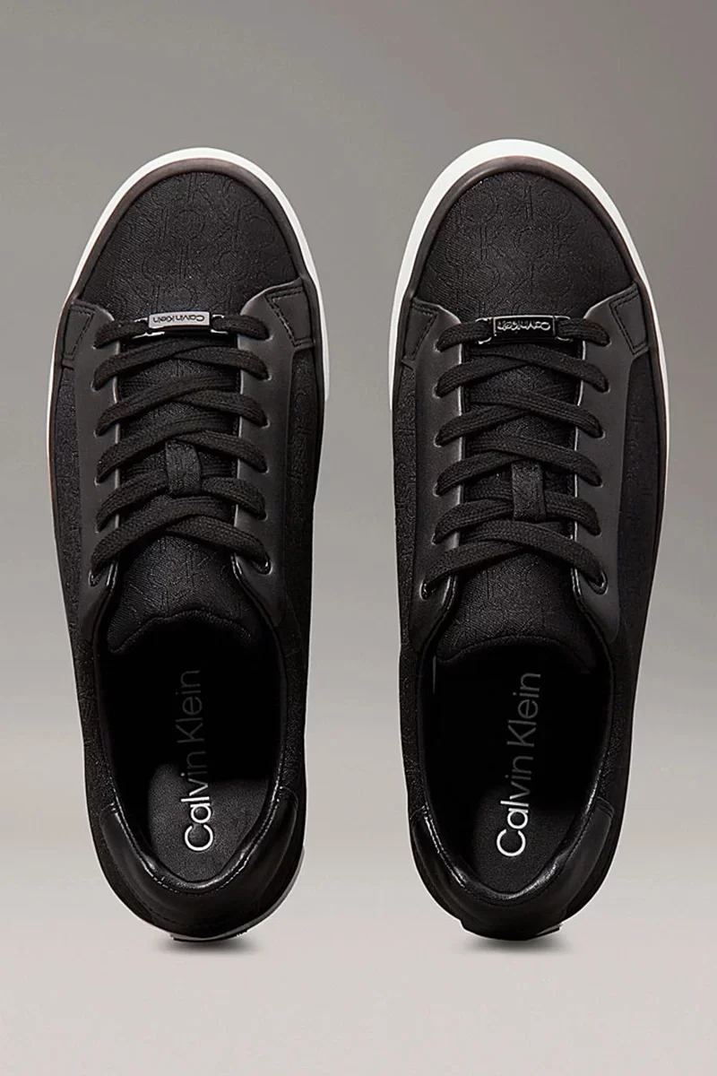 Calvin Klein Kadın Siyah Ck Logo Kabartmalı Sneaker
