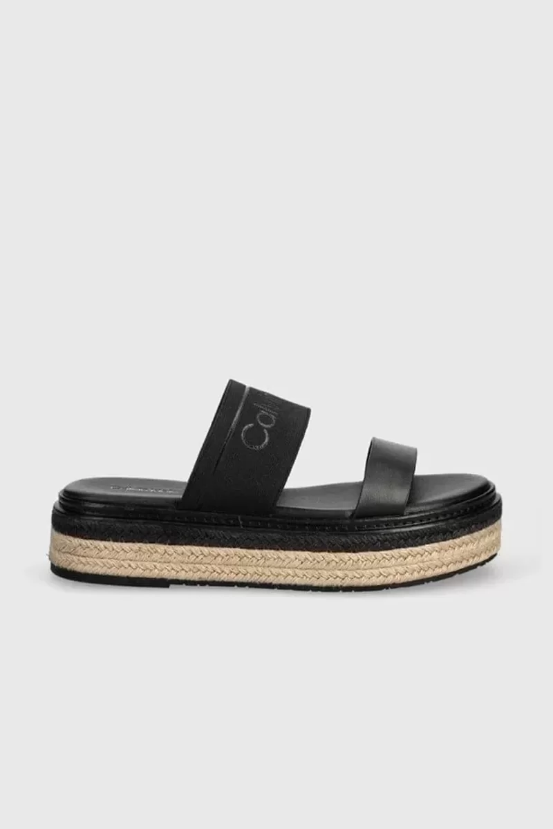 Calvin Klein WEDGE SLIDE HE Kadın Siyah Terlik HW0HW01966-BEH